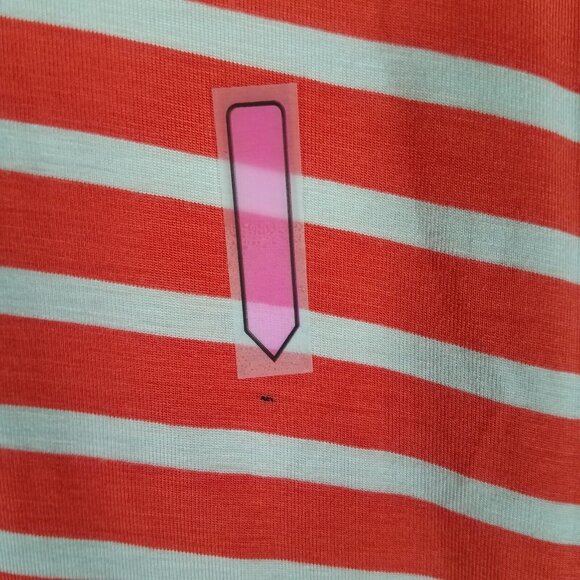 NEW Volcom Maxi Dress Women's Medium Orange White Striped Casual Stretch Tank - Picture 11 of 13